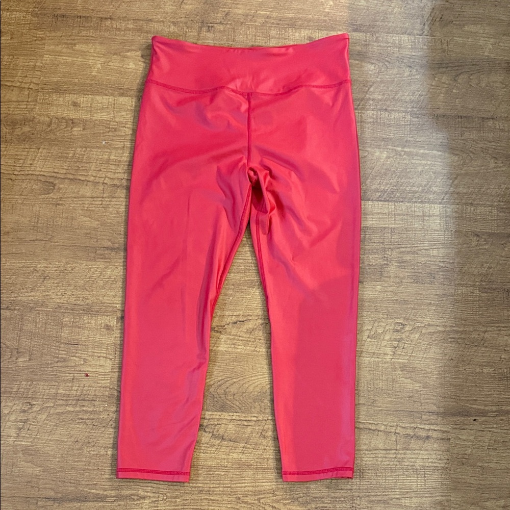 Faux Leather Red Leggings by ZYIA